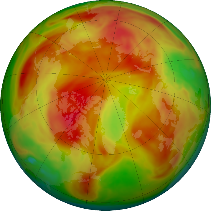 Arctic ozone map for 27 April 2024